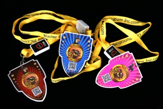 Kids badges with NFC chips on lanyards