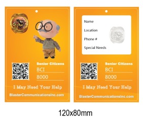 Senior citizen male card